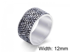 HY Wholesale Titanium Steel CZ/Stone Rings-HY0021R051