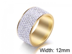 HY Wholesale Titanium Steel CZ/Stone Rings-HY0021R047