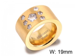 HY Wholesale Titanium Steel CZ/Stone Rings-HY0021R073