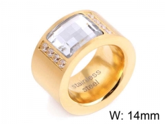 HY Wholesale Titanium Steel CZ/Stone Rings-HY0021R074