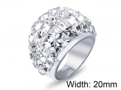 HY Wholesale Titanium Steel CZ/Stone Rings-HY0021R058