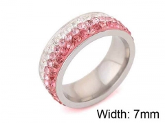 HY Wholesale Titanium Steel CZ/Stone Rings-HY0021R045