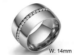 HY Wholesale Titanium Steel CZ/Stone Rings-HY0021R041