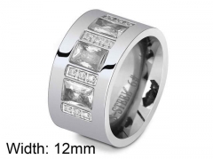 HY Wholesale Titanium Steel CZ/Stone Rings-HY0021R030