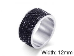 HY Wholesale Titanium Steel CZ/Stone Rings-HY0021R052