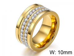 HY Wholesale Titanium Steel CZ/Stone Rings-HY0021R090