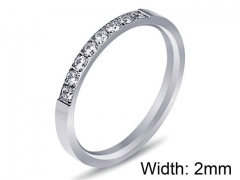 HY Wholesale Titanium Steel CZ/Stone Rings-HY0021R024