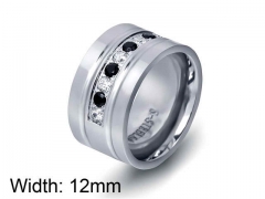 HY Wholesale Titanium Steel CZ/Stone Rings-HY0021R072