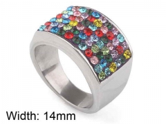 HY Wholesale Titanium Steel CZ/Stone Rings-HY0021R077