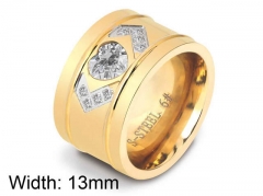 HY Wholesale Titanium Steel CZ/Stone Rings-HY0021R060