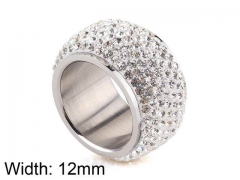 HY Wholesale Titanium Steel CZ/Stone Rings-HY0021R063