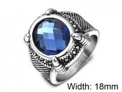 HY Wholesale Titanium Steel CZ/Stone Rings-HY0021R017