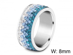 HY Wholesale Titanium Steel CZ/Stone Rings-HY0021R025