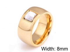 HY Wholesale Titanium Steel CZ/Stone Rings-HY0021R102