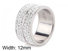 HY Wholesale Titanium Steel CZ/Stone Rings-HY0021R085