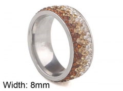 HY Wholesale Titanium Steel CZ/Stone Rings-HY0021R057