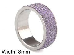 HY Wholesale Titanium Steel CZ/Stone Rings-HY0021R056