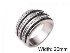 HY Wholesale Titanium Steel CZ/Stone Rings-HY0021R036