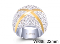 HY Wholesale Titanium Steel CZ/Stone Rings-HY0021R078