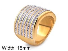 HY Wholesale Titanium Steel CZ/Stone Rings-HY0021R088