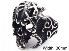 HY Jewelry Wholesale Stainless Steel 316L Skull Rings-HY0019R0155