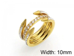 HY Jewelry Wholesale Stainless Steel 316L CZ/Stone Rings-HY0041R0064