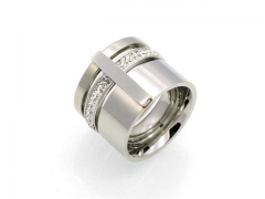 HY Jewelry Wholesale Stainless Steel 316L CZ/Stone Rings-HY0041R0007