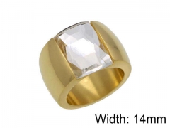 HY Jewelry Wholesale Stainless Steel 316L CZ/Stone Rings-HY0041R0020
