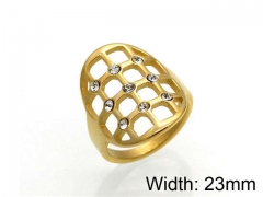 HY Jewelry Wholesale Stainless Steel 316L CZ/Stone Rings-HY0041R0155