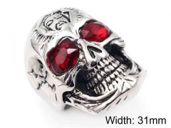 HY Jewelry Wholesale Stainless Steel 316L Skull Rings-HY0019R0013
