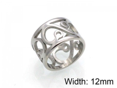 HY Jewelry Wholesale Stainless Steel 316L Hollow Rings-HY0041R0123