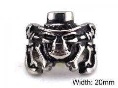 HY Jewelry Wholesale Stainless Steel 316L Skull Rings-HY0019R0042
