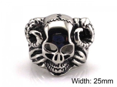 HY Jewelry Wholesale Stainless Steel 316L Skull Rings-HY0019R0045