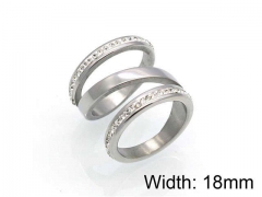 HY Jewelry Wholesale Stainless Steel 316L CZ/Stone Rings-HY0041R0081