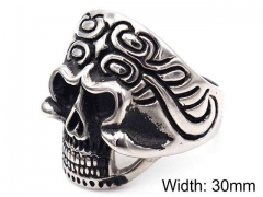 HY Jewelry Wholesale Stainless Steel 316L Skull Rings-HY0019R0165
