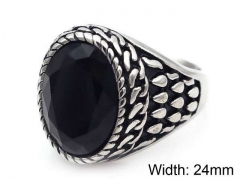 HY Jewelry Wholesale Stainless Steel 316L CZ/Stone Rings-HY0019R0160