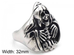 HY Jewelry Wholesale Stainless Steel 316L Skull Rings-HY0019R0130