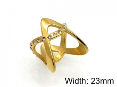 HY Jewelry Wholesale Stainless Steel 316L CZ/Stone Rings-HY0041R0071