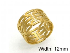 HY Jewelry Wholesale Stainless Steel 316L Hollow Rings-HY0041R0035