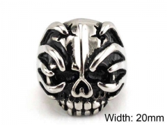 HY Jewelry Wholesale Stainless Steel 316L Skull Rings-HY0019R0038