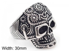 HY Jewelry Wholesale Stainless Steel 316L Skull Rings-HY0019R0032
