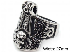 HY Jewelry Wholesale Stainless Steel 316L Skull Rings-HY0019R0168