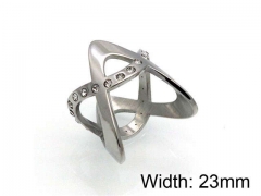 HY Jewelry Wholesale Stainless Steel 316L CZ/Stone Rings-HY0041R0072