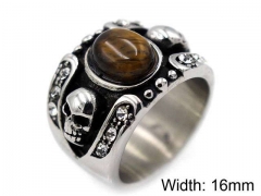 HY Jewelry Wholesale Stainless Steel 316L Skull Rings-HY0019R0097