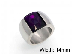 HY Jewelry Wholesale Stainless Steel 316L CZ/Stone Rings-HY0041R0026
