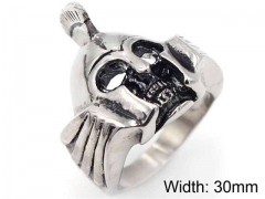 HY Jewelry Wholesale Stainless Steel 316L Skull Rings-HY0019R0025