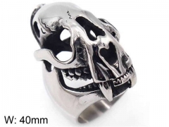 HY Jewelry Wholesale Stainless Steel 316L Skull Rings-HY0019R0007
