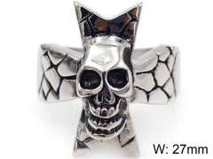 HY Jewelry Wholesale Stainless Steel 316L Skull Rings-HY0019R0034