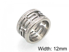 HY Jewelry Wholesale Stainless Steel 316L CZ/Stone Rings-HY0041R0056