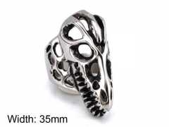 HY Jewelry Wholesale Stainless Steel 316L Skull Rings-HY0019R0036